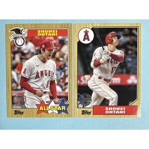 2022 Topps ‘87 Format -CA Angels -Shohei Ohtani  #87AS-2 and T87-1